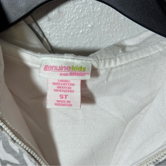 Genuine Kids from Oshkosh Toddler girl White/Gray jacket‎ size 5T - Picture 3 of 6
